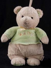 Carters Teddy Bear BABY Musical Crib Pull Plush Lovey Toy